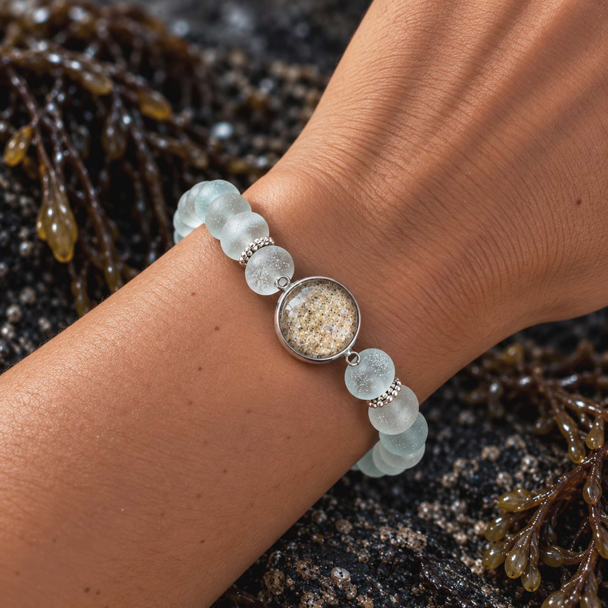 Seaglass Beach Bracelet | Seafoam