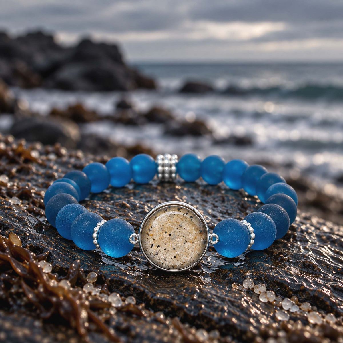 Seaglass Beach Bracelet | Teal