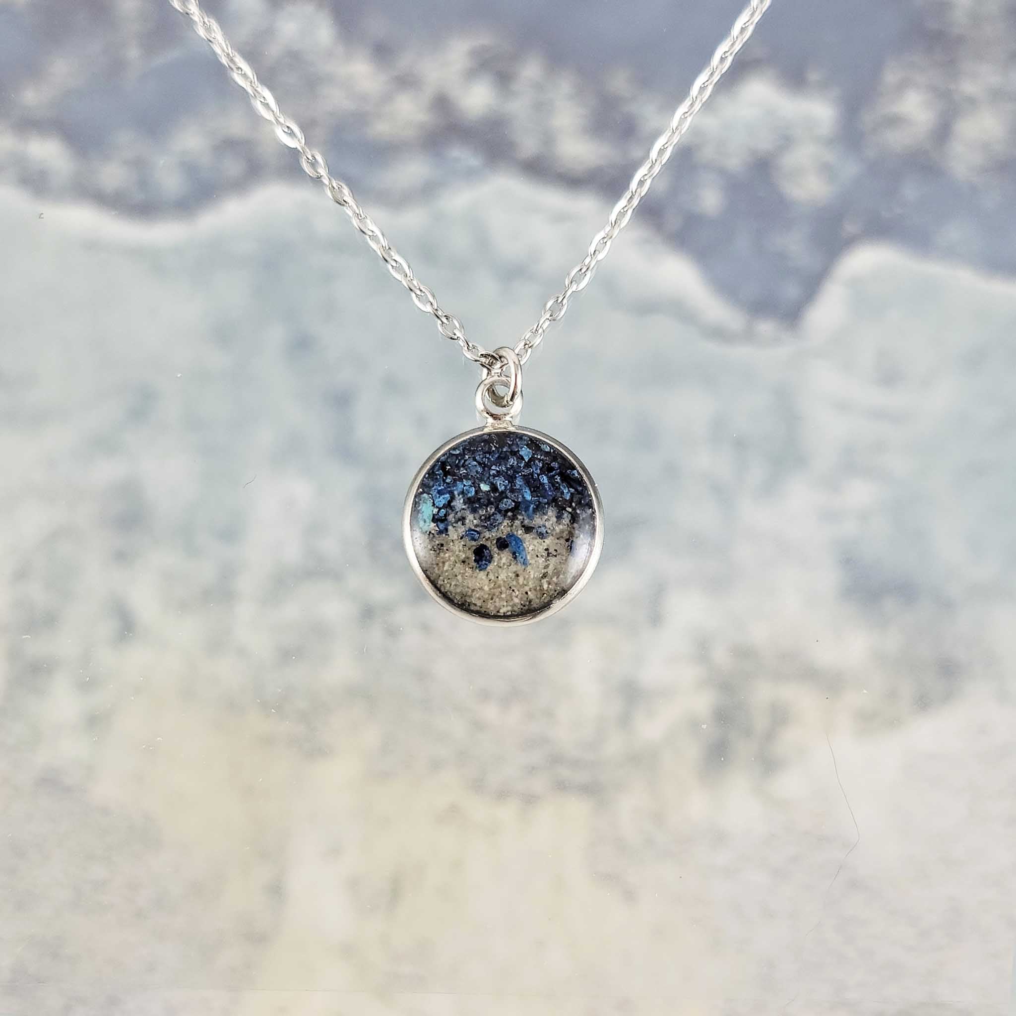 Shattuckite Small Round Necklace