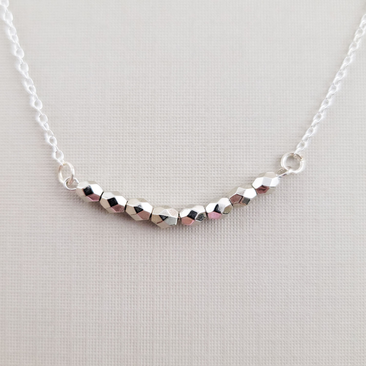 Nugget Necklace in Silver