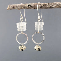 Gemstone and Sea Earrings