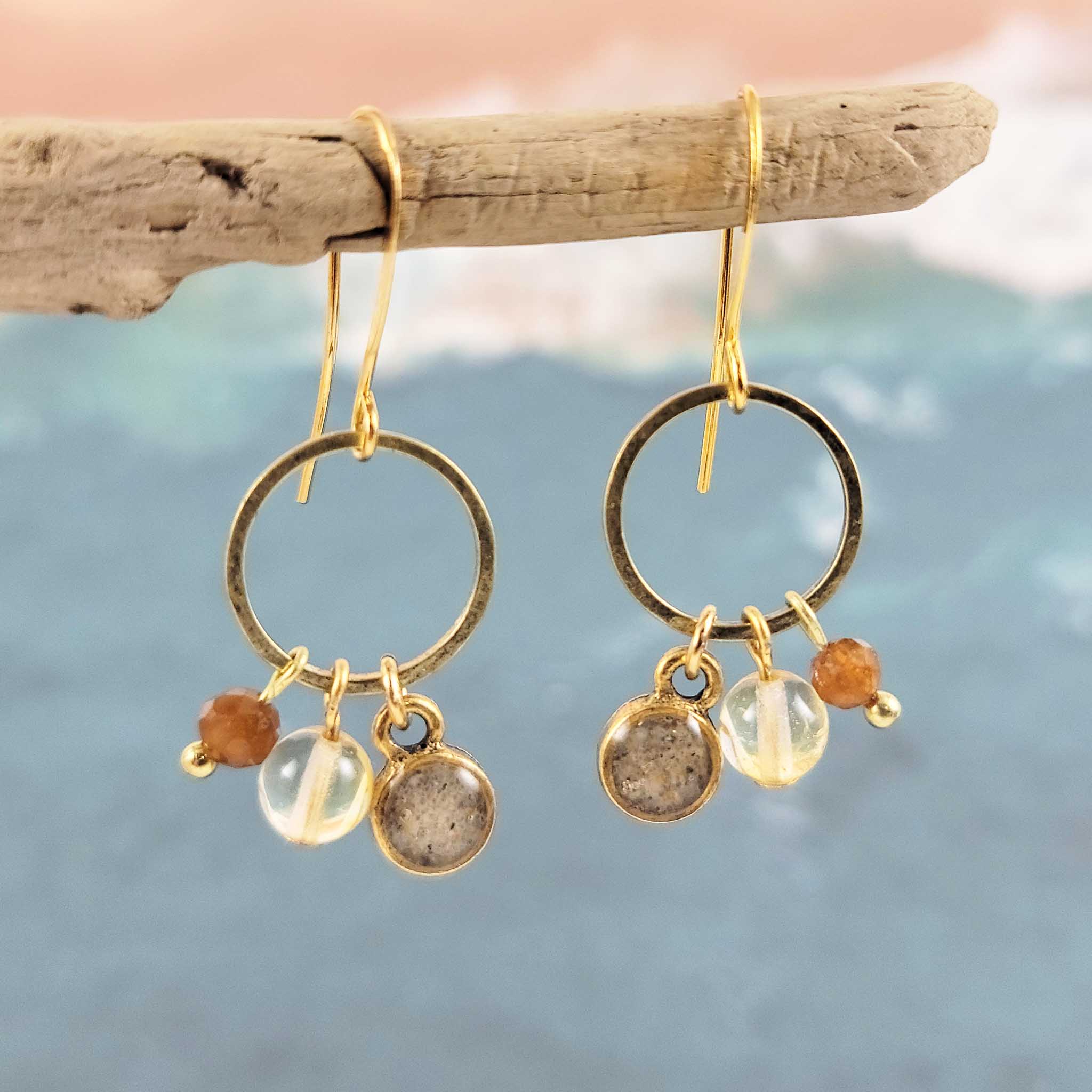 Sunlit Shore Hoop Earrings