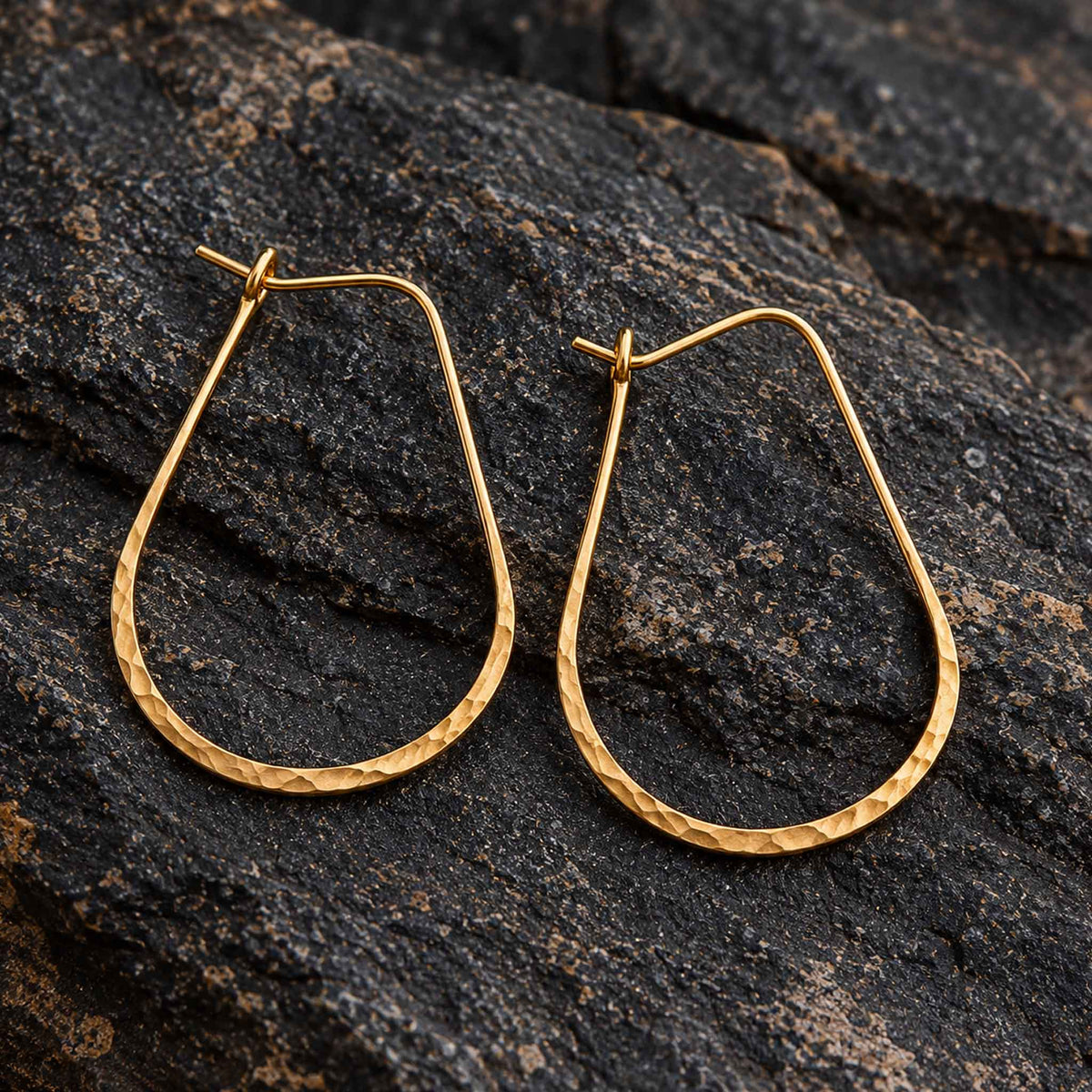 Thin Hoop Earrings | Gold