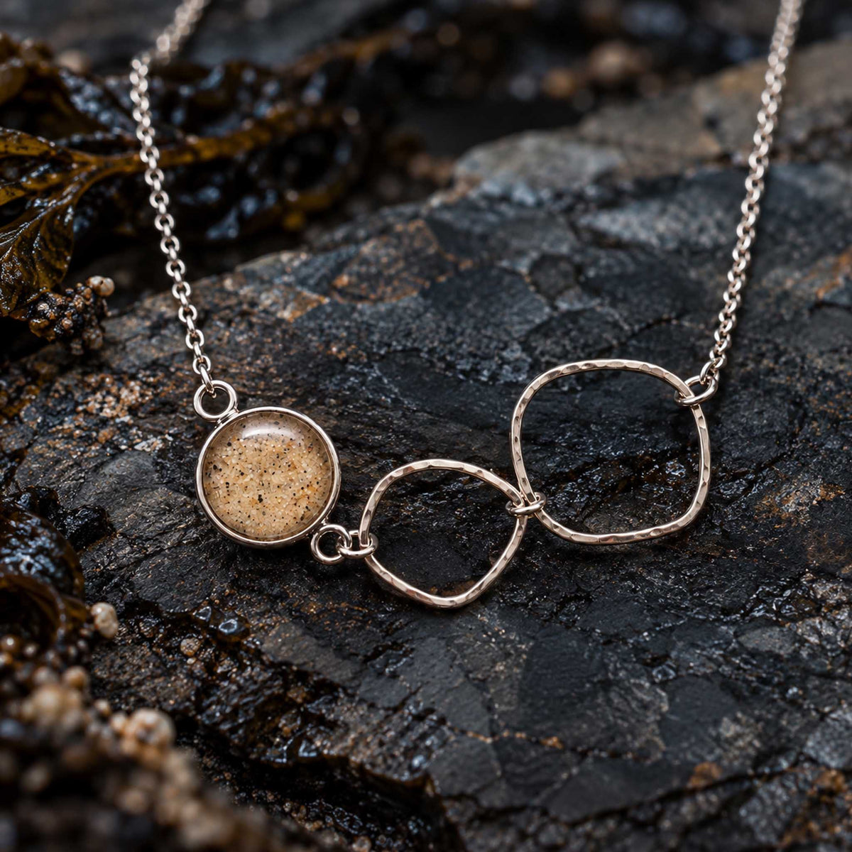 Hoop Beach Necklace | Silver