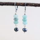Wild Pearl Earrings in Amazonite