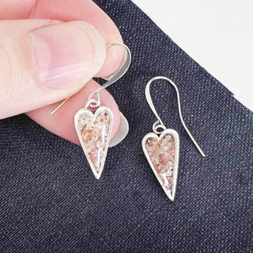 Beach Earrings Heart Dangle