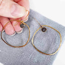 Beach Earrings Hoop Dangle Gold