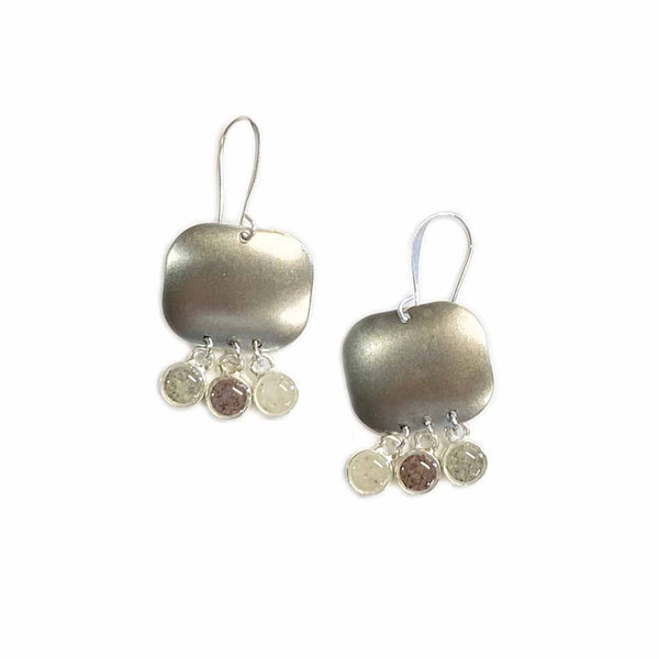 Silver Disc Earrings