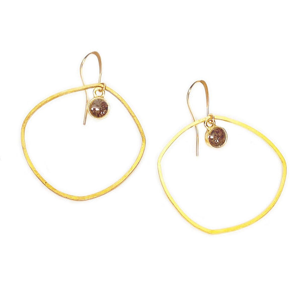 Hoop Dangle Gold Earrings