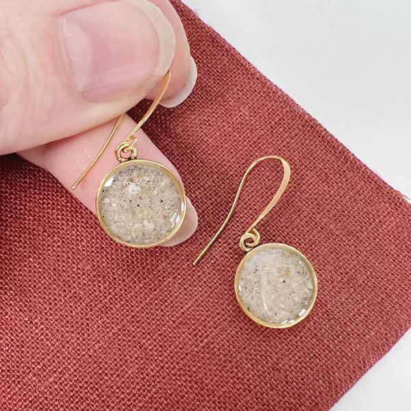 Short Dangle Gold Earrings