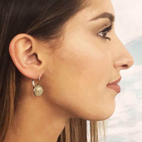 Beach Earrings Silver Dangle