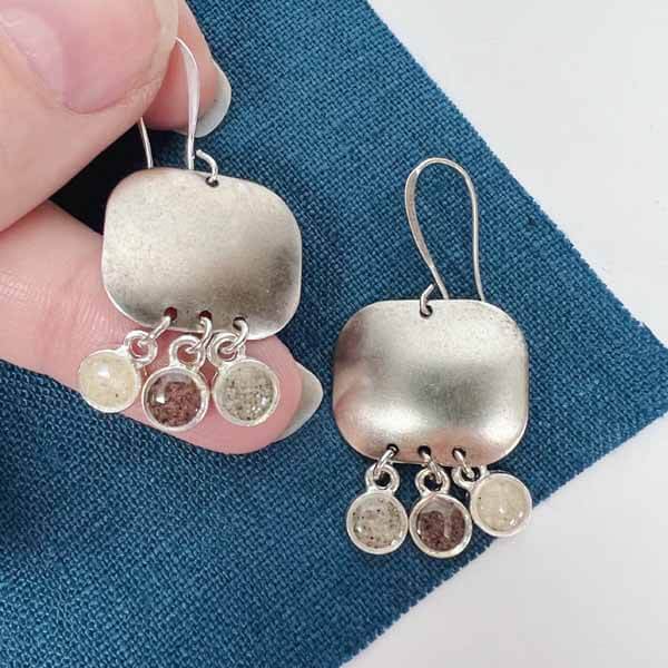 Silver Disc Earrings