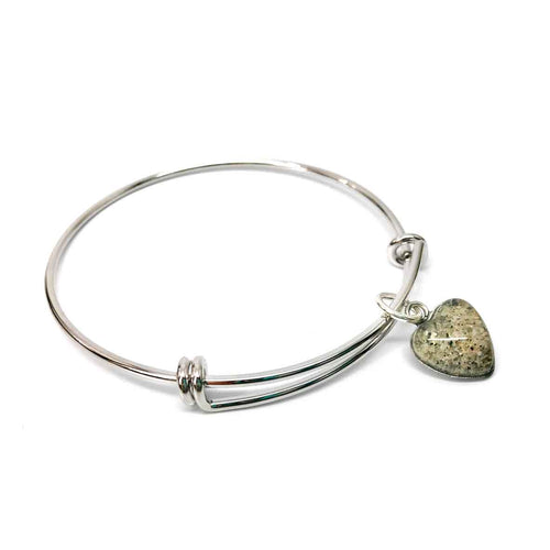 Heart Charm Bangle Bracelet